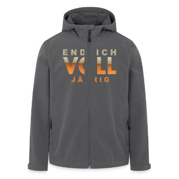 18. Geburtstag Geschenk Endlich Erwachsen Bier - Recycelte Männer Softshell-Jacke von Stanley/Stella - Anthrazit - Vorne - AI Model Male 185 light (185cm)