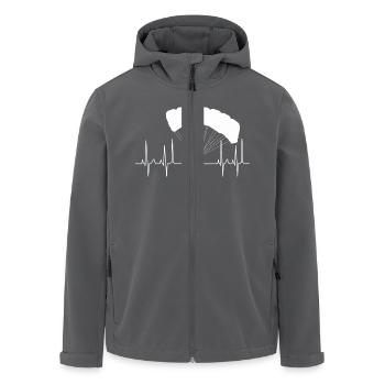 kardiogramm gleitschirm weiss - Recycelte Männer Softshell-Jacke von Stanley/Stella - Anthrazit - Vorne - AI Model Male 185 light (185cm)