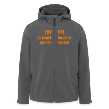 Im April tragen wir Orange Limb Loss Limb - Recycelte Männer Softshell-Jacke von Stanley/Stella - Anthrazit - Vorne - AI Model Male 185 light (185cm)