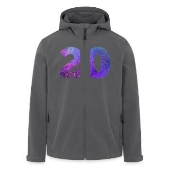 Galaxie Nummer 20 - Recycelte Männer Softshell-Jacke von Stanley/Stella - Anthrazit - Vorne - AI Model Male 185 light (185cm)