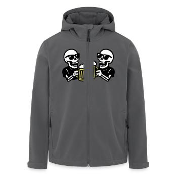 Skeleton Party Beer Team - Veste softshell homme en polyester recyclé Stanley/Stella - charbon - Devant - AI Model Male 185 light (185cm)