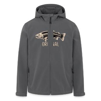 FISCH ORIGINAL - Recycelte Männer Softshell-Jacke von Stanley/Stella - Anthrazit - Vorne - AI Model Male 185 light (185cm)