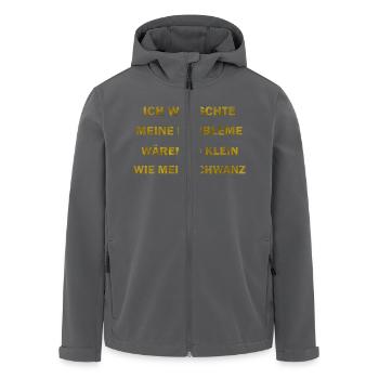 Probleme klein wie mein Schwanz - Recycelte Männer Softshell-Jacke von Stanley/Stella - Anthrazit - Vorne - AI Model Male 185 light (185cm)