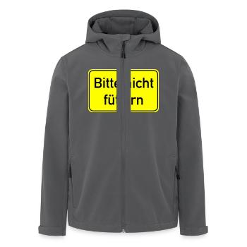 Bitte nicht füttern - Recycelte Männer Softshell-Jacke von Stanley/Stella - Anthrazit - Vorne - AI Model Male 185 light (185cm)