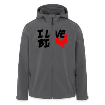 I love big Cocks - Recycelte Männer Softshell-Jacke von Stanley/Stella - Anthrazit - Vorne - AI Model Male 185 light (185cm)