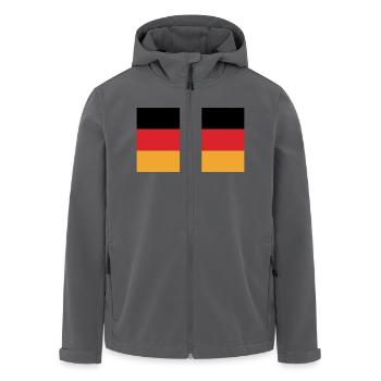 Deutschland - Recycelte Männer Softshell-Jacke von Stanley/Stella - Anthrazit - Vorne - AI Model Male 185 light (185cm)