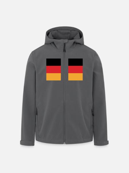 Deutschland - Recycelte Männer Softshell-Jacke von Stanley/Stella - Anthrazit