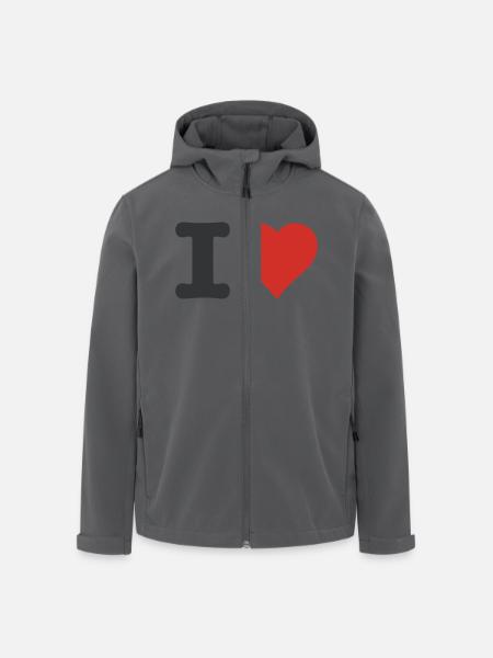 Ilove - Recycelte Männer Softshell-Jacke von Stanley/Stella - Anthrazit