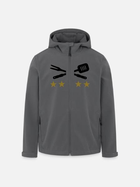 BBQ - Recycelte Männer Softshell-Jacke von Stanley/Stella - Anthrazit