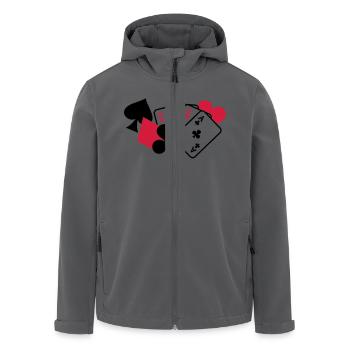 Poker - Recycelte Männer Softshell-Jacke von Stanley/Stella - Anthrazit - Vorne - AI Model Male 185 light (185cm)