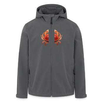 Low Poly Crab - Recycelte Männer Softshell-Jacke von Stanley/Stella - Anthrazit - Vorne - AI Model Male 185 light (185cm)