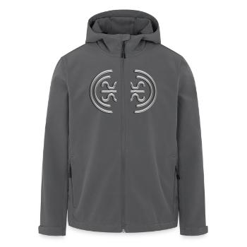 MARAS-Schutzkristall Strahlung / Elektrosmog - Recycelte Männer Softshell-Jacke von Stanley/Stella - Anthrazit - Vorne - AI Model Male 185 light (185cm)