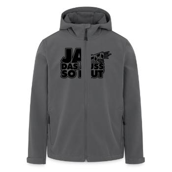 ja das muss so laut - Recycelte Männer Softshell-Jacke von Stanley/Stella - Anthrazit - Vorne - AI Model Male 185 light (185cm)