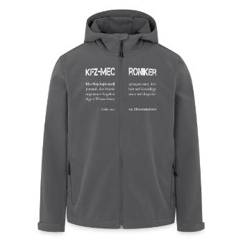 Kfz-Mechatroniker Geschenk - Recycelte Männer Softshell-Jacke von Stanley/Stella - Anthrazit - Vorne - AI Model Male 185 light (185cm)