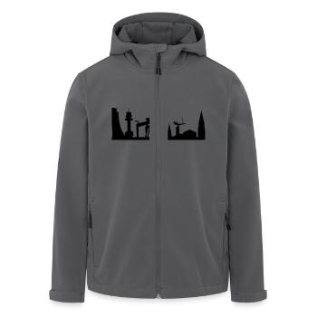 skyline kiel - Recycelte Männer Softshell-Jacke von Stanley/Stella - Anthrazit - Vorne - AI Model Male 185 light (185cm)
