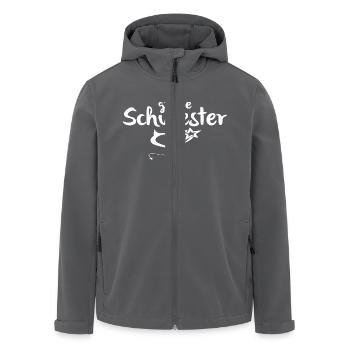große Schwester - Recycelte Männer Softshell-Jacke von Stanley/Stella - Anthrazit - Vorne - AI Model Male 185 light (185cm)