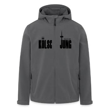 Kölsche Jung - Recycelte Männer Softshell-Jacke von Stanley/Stella - Anthrazit - Vorne - AI Model Male 185 light (185cm)