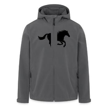 pferde - Recycelte Männer Softshell-Jacke von Stanley/Stella - Anthrazit - Vorne - AI Model Male 185 light (185cm)