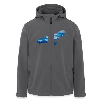 Adler - Recycelte Männer Softshell-Jacke von Stanley/Stella - Anthrazit - Vorne - AI Model Male 185 light (185cm)