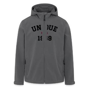 Unique Since 1969 - Recycelte Männer Softshell-Jacke von Stanley/Stella - Anthrazit - Vorne - AI Model Male 185 light (185cm)