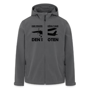 Cessna Motorflugzeug Geschenk - Recycelte Männer Softshell-Jacke von Stanley/Stella - Anthrazit - Vorne - AI Model Male 185 light (185cm)