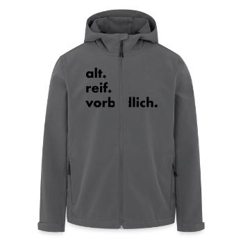 alt. reif. vorbildlich. - Recycelte Männer Softshell-Jacke von Stanley/Stella - Anthrazit - Vorne - AI Model Male 185 light (185cm)