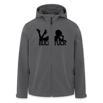 Bückstück-Logo - Recycelte Männer Softshell-Jacke von Stanley/Stella - Anthrazit - Vorne - AI Model Male 185 light (185cm)