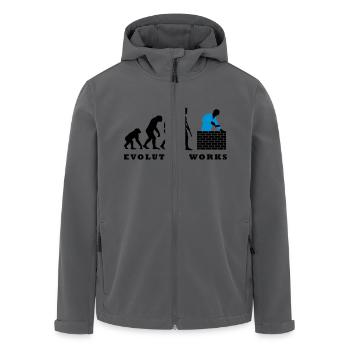 evolution_maurer_b_2c - Recycelte Männer Softshell-Jacke von Stanley/Stella - Anthrazit - Vorne - AI Model Male 185 light (185cm)