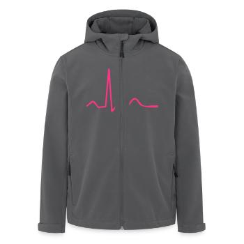 Herzschlag - Recycelte Männer Softshell-Jacke von Stanley/Stella - Anthrazit - Vorne - AI Model Male 185 light (185cm)
