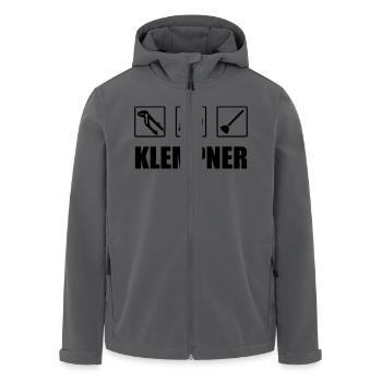 Klempner Logo - Recycelte Männer Softshell-Jacke von Stanley/Stella - Anthrazit - Vorne - AI Model Male 185 light (185cm)