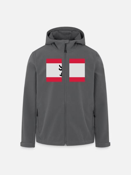 Flagge von Berlin - Recycelte Männer Softshell-Jacke von Stanley/Stella - Anthrazit