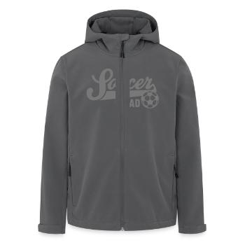 Soccer DAD - Recycelte Männer Softshell-Jacke von Stanley/Stella - Anthrazit - Vorne - AI Model Male 185 light (185cm)