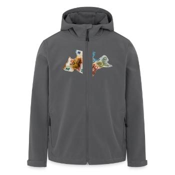 Euro-Geldscheine - Recycelte Männer Softshell-Jacke von Stanley/Stella - Anthrazit - Vorne - AI Model Male 185 light (185cm)