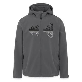 silverstar_black - Recycelte Männer Softshell-Jacke von Stanley/Stella - Anthrazit - Vorne - AI Model Male 185 light (185cm)