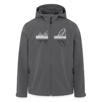 silverstar_weiss - Recycelte Männer Softshell-Jacke von Stanley/Stella - Anthrazit - Vorne - AI Model Male 185 light (185cm)