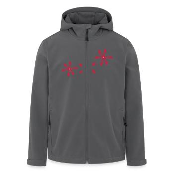Rote Blume Kosmos - Recycelte Männer Softshell-Jacke von Stanley/Stella - Anthrazit - Vorne - AI Model Male 185 light (185cm)