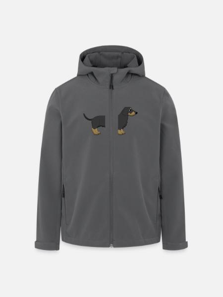 Rauhhaardackel - Recycelte Männer Softshell-Jacke von Stanley/Stella - Anthrazit
