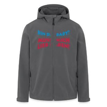 Bin das Baby - Recycelte Männer Softshell-Jacke von Stanley/Stella - Anthrazit - Vorne - AI Model Male 185 light (185cm)