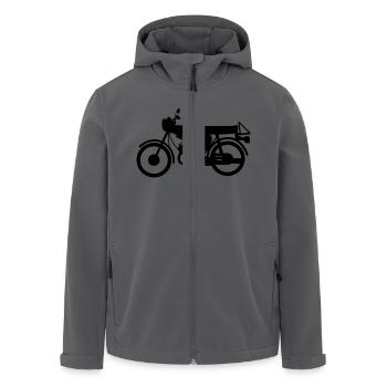 Moped - Recycelte Männer Softshell-Jacke von Stanley/Stella - Anthrazit - Vorne - AI Model Male 185 light (185cm)