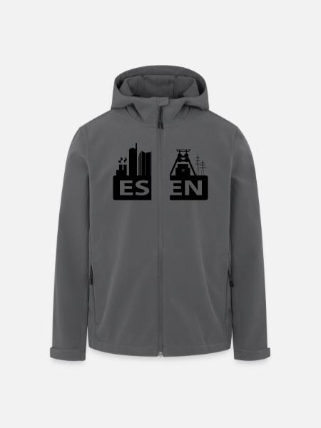 Skyline Stadt Essen - Recycelte Männer Softshell-Jacke von Stanley/Stella - Anthrazit