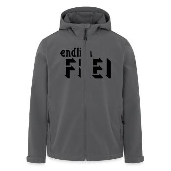 endlich FREI - Recycelte Männer Softshell-Jacke von Stanley/Stella - Anthrazit - Vorne - AI Model Male 185 light (185cm)