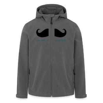 Ceci n'est pas une moustache - Recycelte Männer Softshell-Jacke von Stanley/Stella - Anthrazit - Vorne - AI Model Male 185 light (185cm)