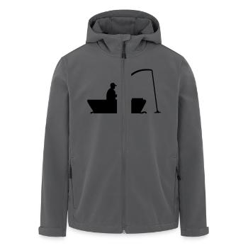 Angler - Recycelte Männer Softshell-Jacke von Stanley/Stella - Anthrazit - Vorne - AI Model Male 185 light (185cm)