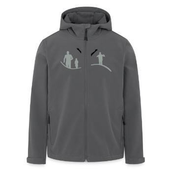 Joggen Gruppe - Recycelte Männer Softshell-Jacke von Stanley/Stella - Anthrazit - Vorne - AI Model Male 185 light (185cm)