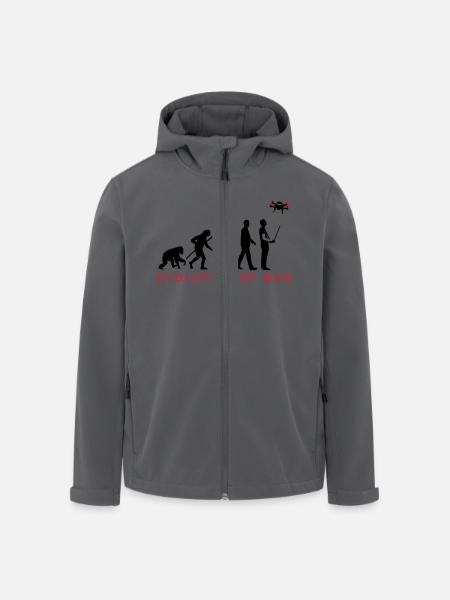 Evolution Modellflieger Drohne 4 Propeller - Recycelte Männer Softshell-Jacke von Stanley/Stella - Anthrazit