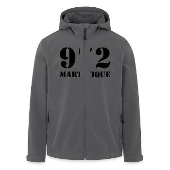 972 Martinique - Recycelte Männer Softshell-Jacke von Stanley/Stella - Anthrazit - Vorne - AI Model Male 185 light (185cm)