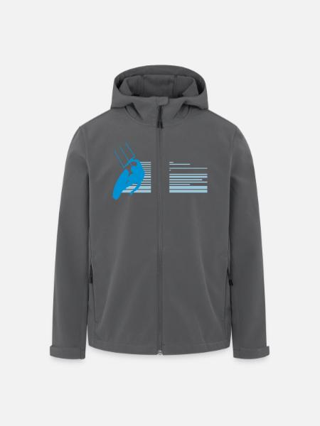 Kitesurfen - Recycelte Männer Softshell-Jacke von Stanley/Stella - Anthrazit