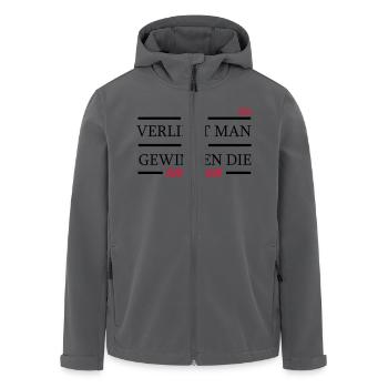 Mal verliert man, mal gewinnen die anderen - Recycelte Männer Softshell-Jacke von Stanley/Stella - Anthrazit - Vorne - AI Model Male 185 light (185cm)