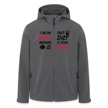 Poker diet: Fish and their chips - Recycelte Männer Softshell-Jacke von Stanley/Stella - Anthrazit - Vorne - AI Model Male 185 light (185cm)