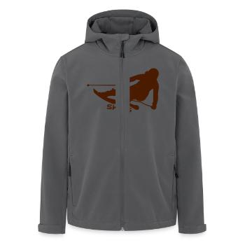 Ski,Ski fahren,Skiing,Apres ski,freeski,freeskiing - Recycelte Männer Softshell-Jacke von Stanley/Stella - Anthrazit - Vorne - AI Model Male 185 light (185cm)